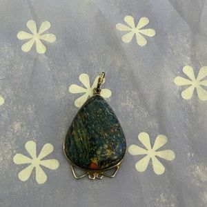 Blue Picasso jasper stone pendant